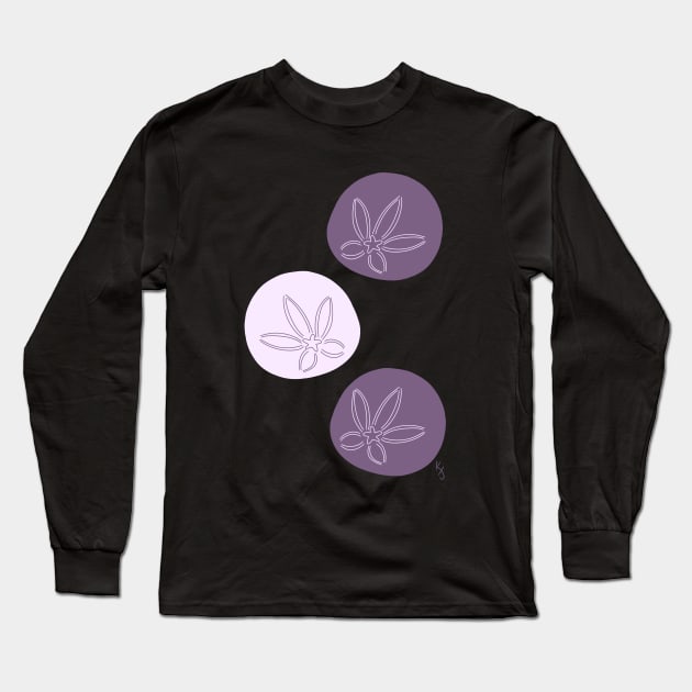 Purple Sand Dollars Long Sleeve T-Shirt by Pastel.Punkk